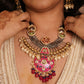 Shree Chokar Necklace | Fusion of Silver and Gold-Plated Design | Meenakari and Kundan