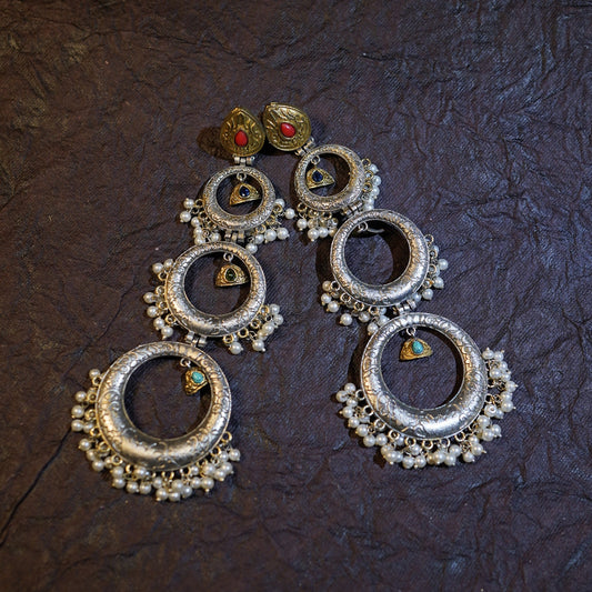 Orb Teardrop Earrings | The Striking Red Statement Danglers