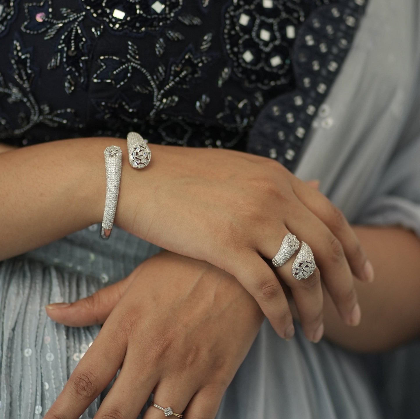 Whisper Viper Bracelet | Adjustable AD Stone Cuff