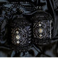 Siyah Dramatic Potali Black Purse | White Stone and Black Pearl Detail | Clutches/Sling
